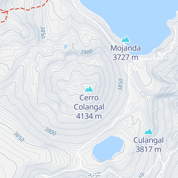 Map of Cerro Colangal