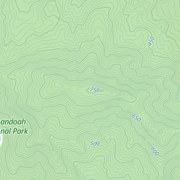 Map of Oventop Mountain