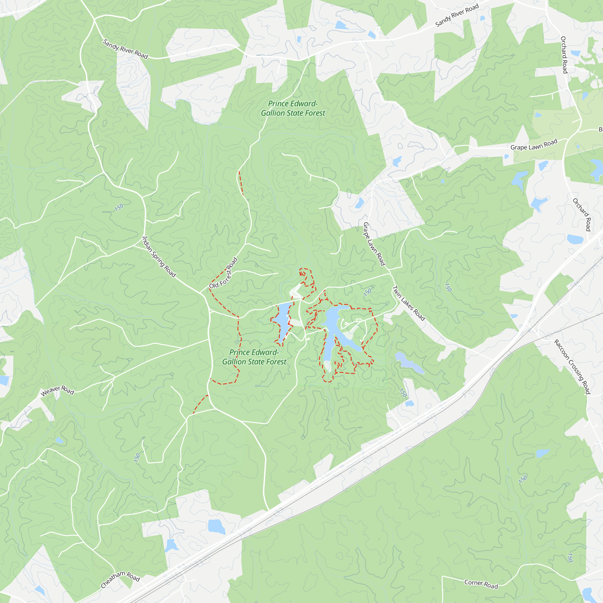 Twin Lakes State Park Office map