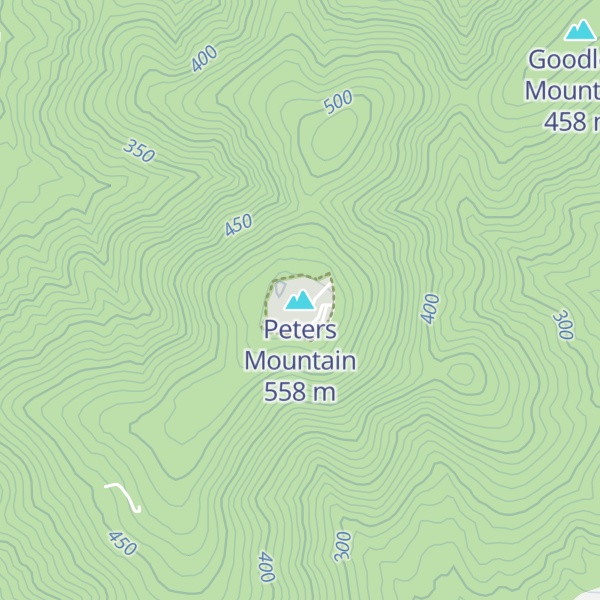 Map of Peters Mountain