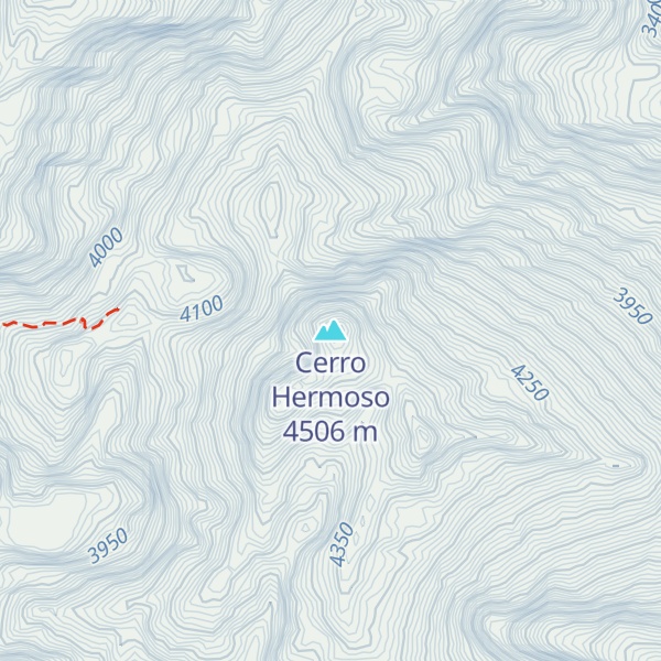 Map of Cerro Hermoso