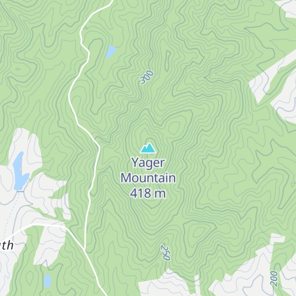 Map of Yager Mountain