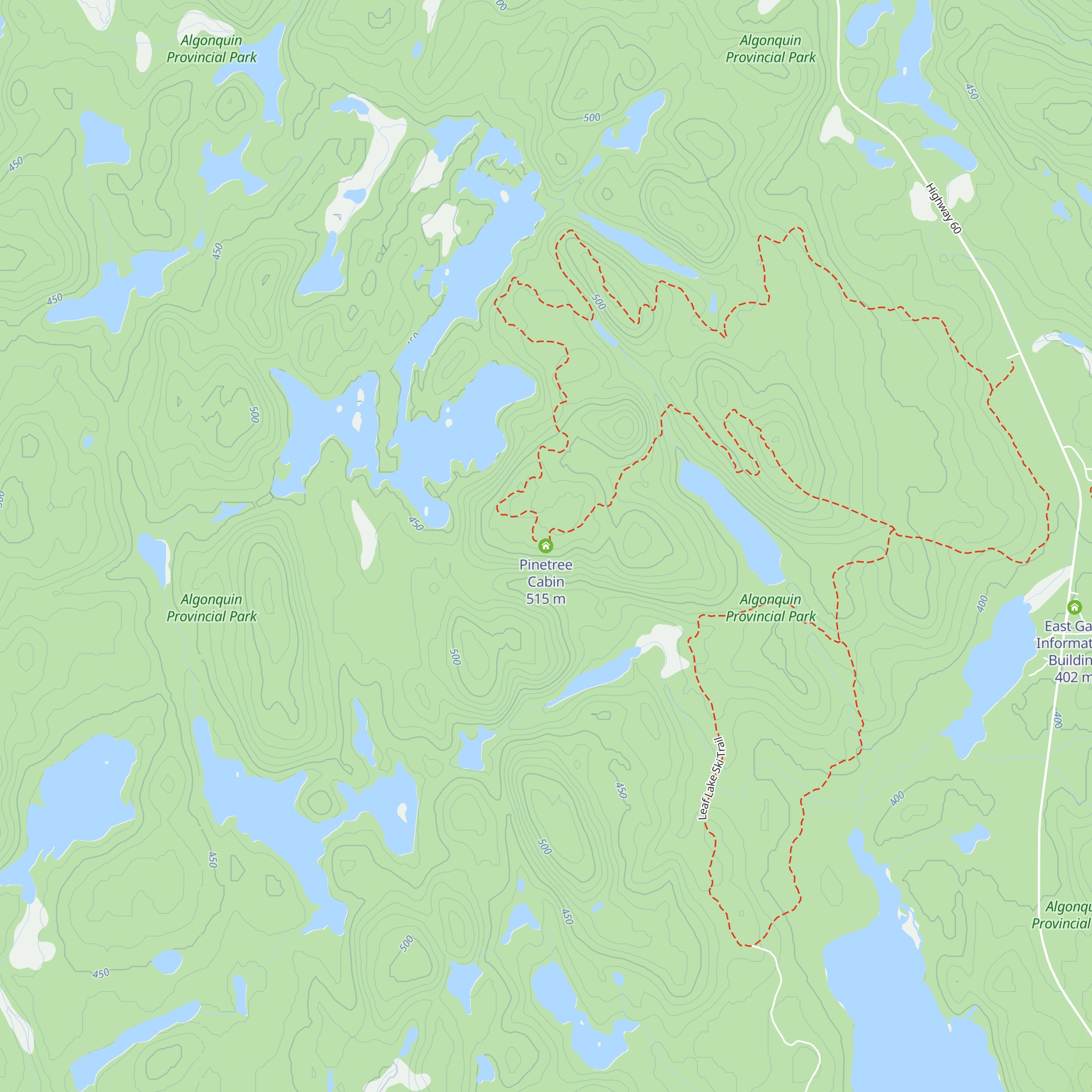 Pinetree Cabin map