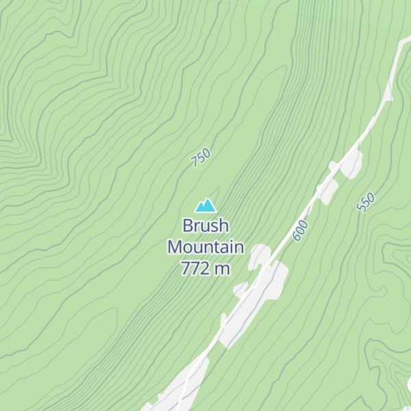 Map of Brush Mountain
