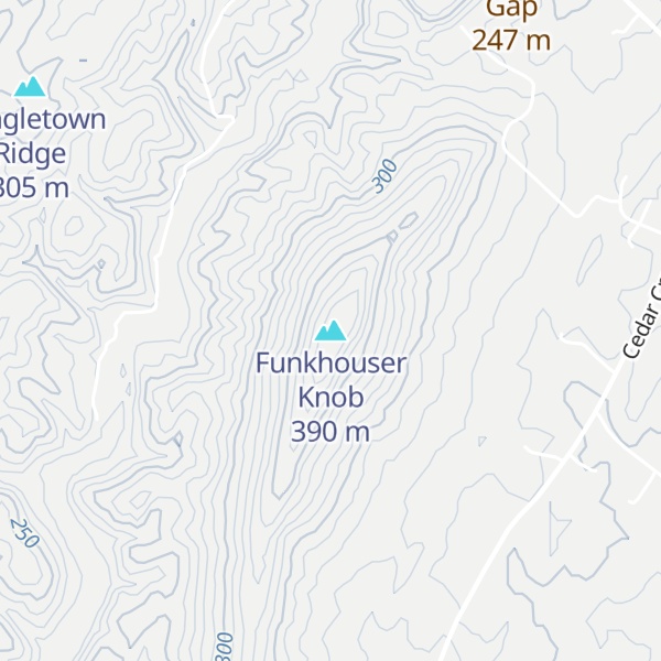 Map of Funkhouser Knob