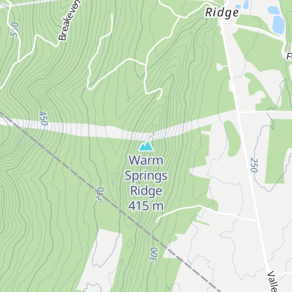 Map of Warm Springs Ridge