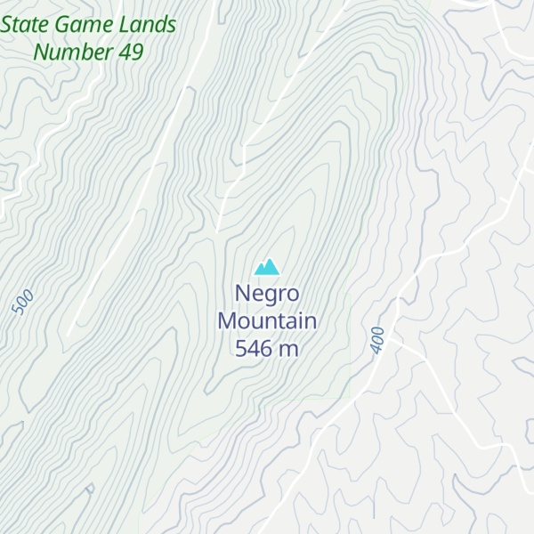 Map of Negro Mountain