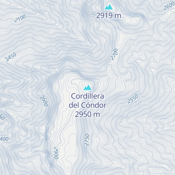 Map of Cordillera del Cóndor