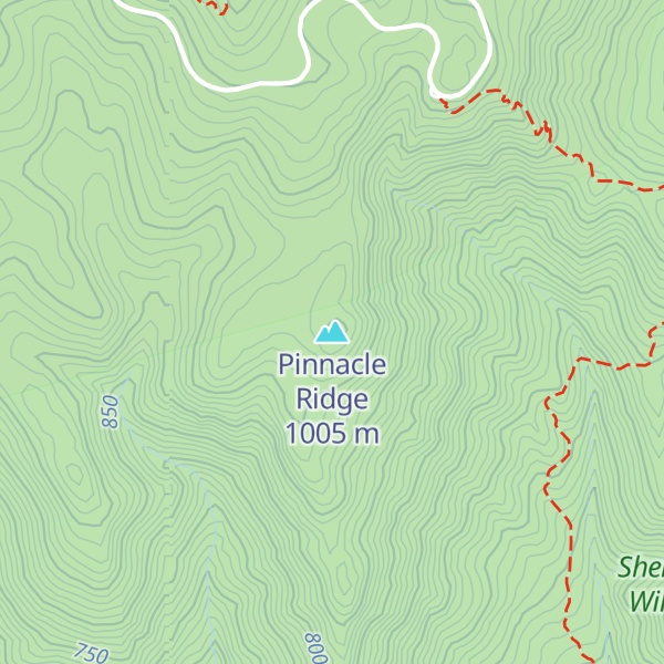Map of Pinnacle Ridge