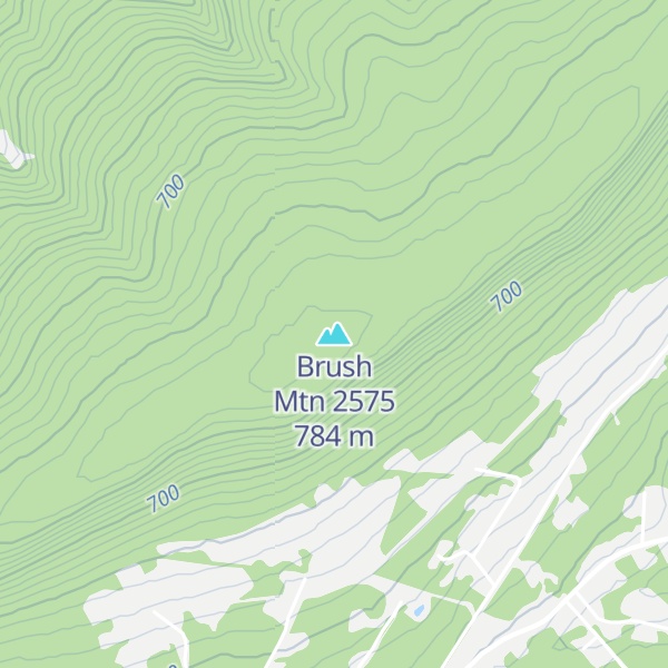 Map of Brush Mtn 2575