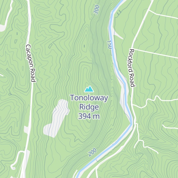 Map of Tonoloway Ridge