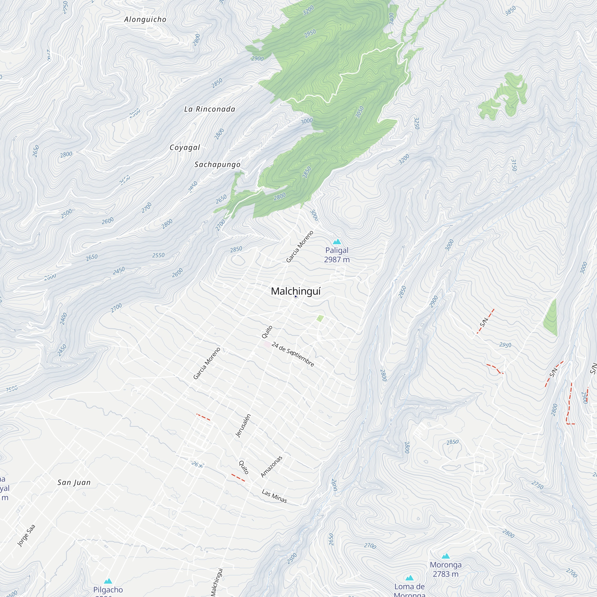 Gobierno Autónomo Decentralizado de Malchinguí map