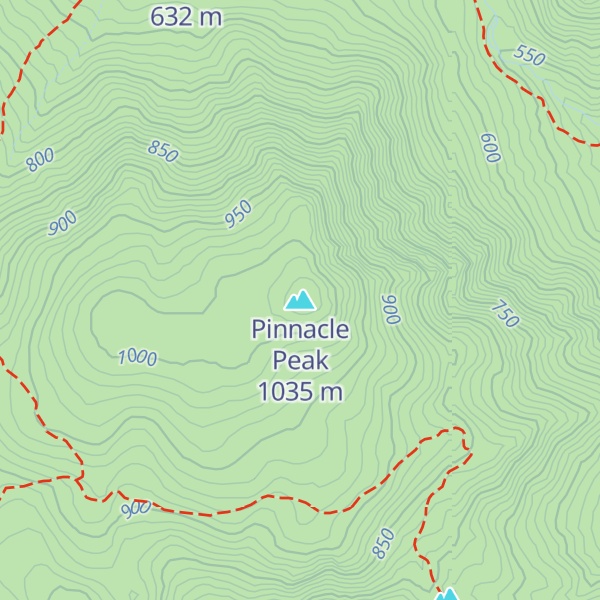 Map of Pinnacle Peak