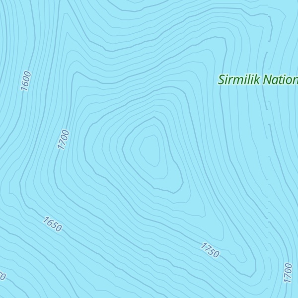 Map of Baird Peak