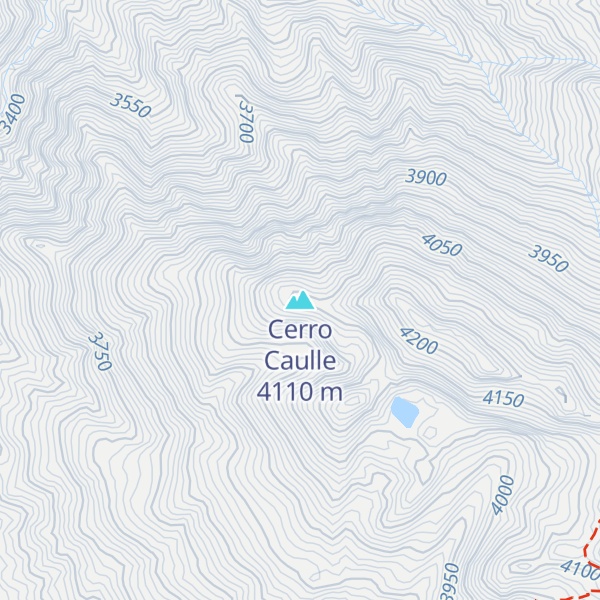 Map of Cerro Caulle