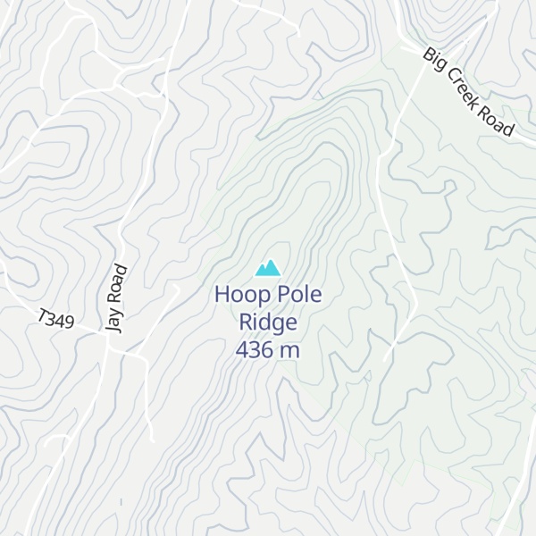 Map of Hoop Pole Ridge