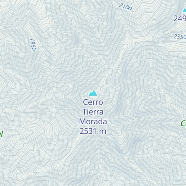 Map of Cerro Tierra Morada