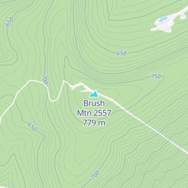 Map of Brush Mtn 2557