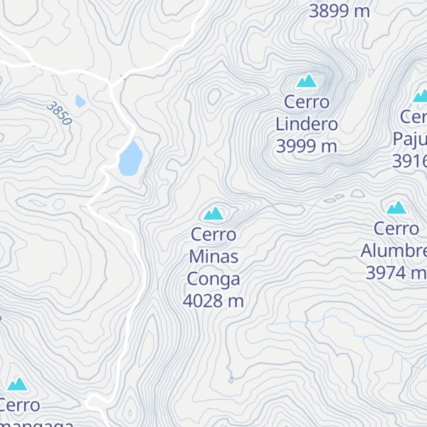 Map of Cerro Minas Conga