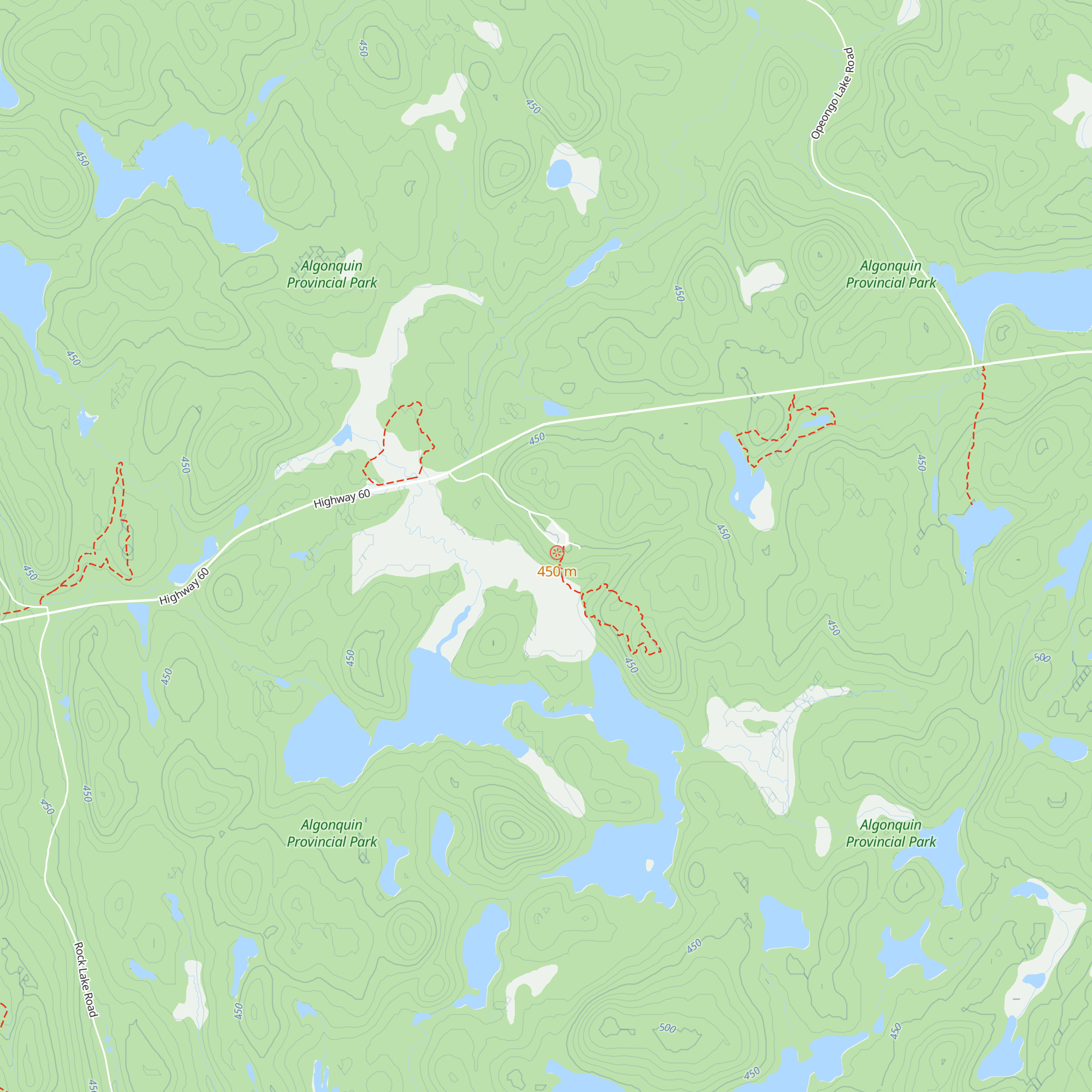 Algonquin Park Visitor Centre map