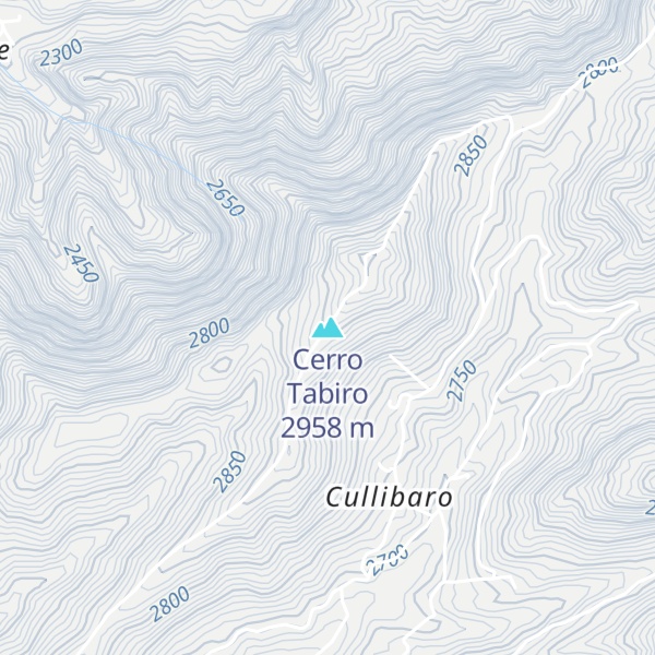 Map of Cerro Tabiro