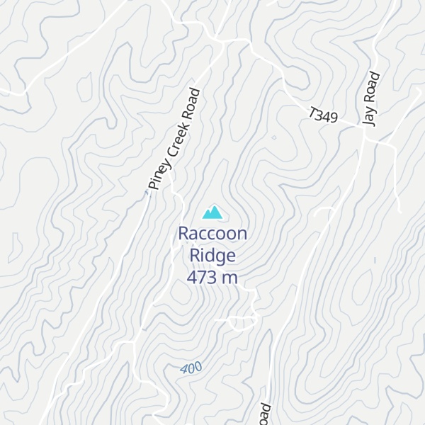 Map of Raccoon Ridge