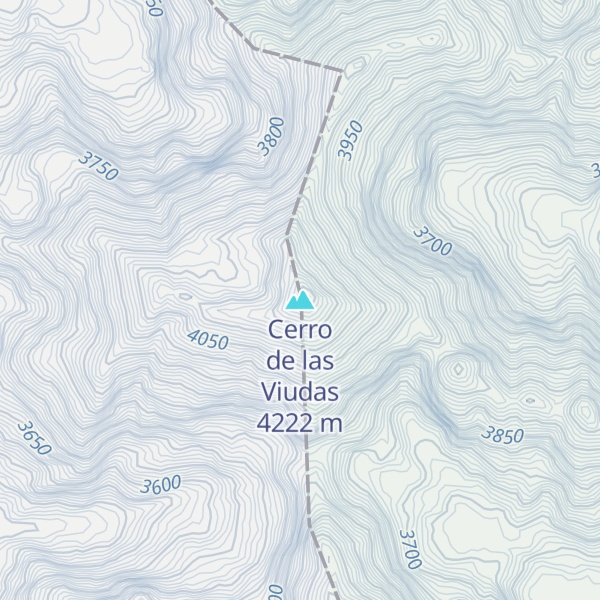Map of Cerro de las Viudas