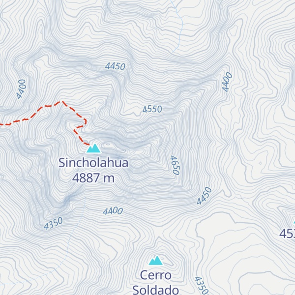 Map of Cerro Sincholagua