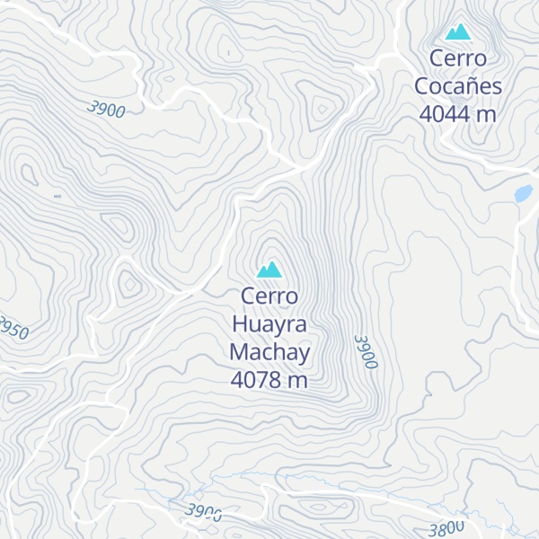 Map of Cerro Huayra Machay