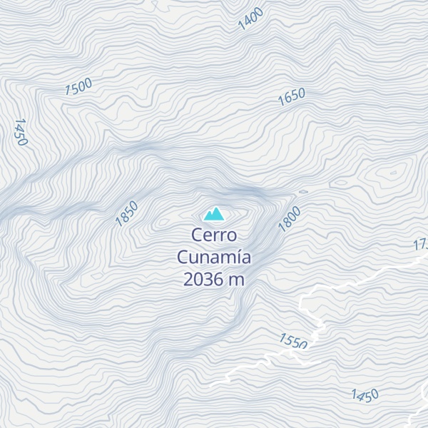 Map of Cerro Cunamía