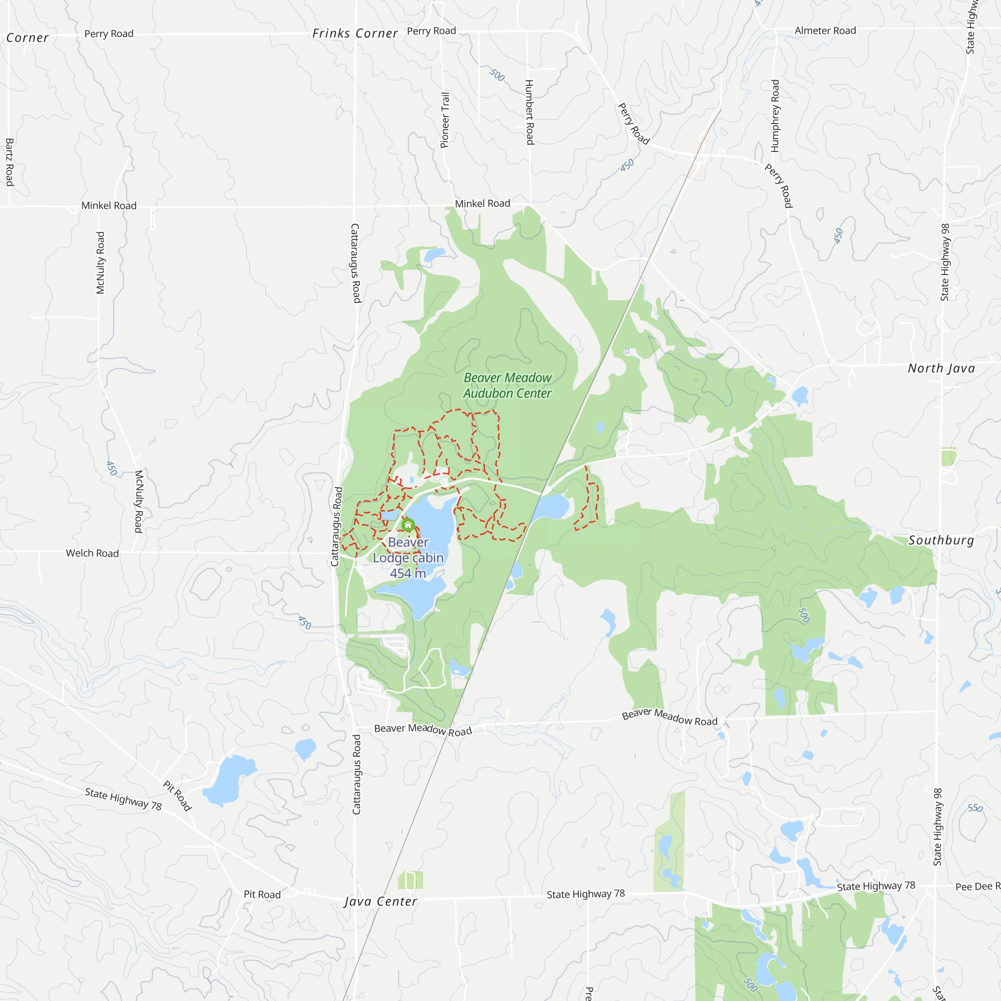Refuge cabin map