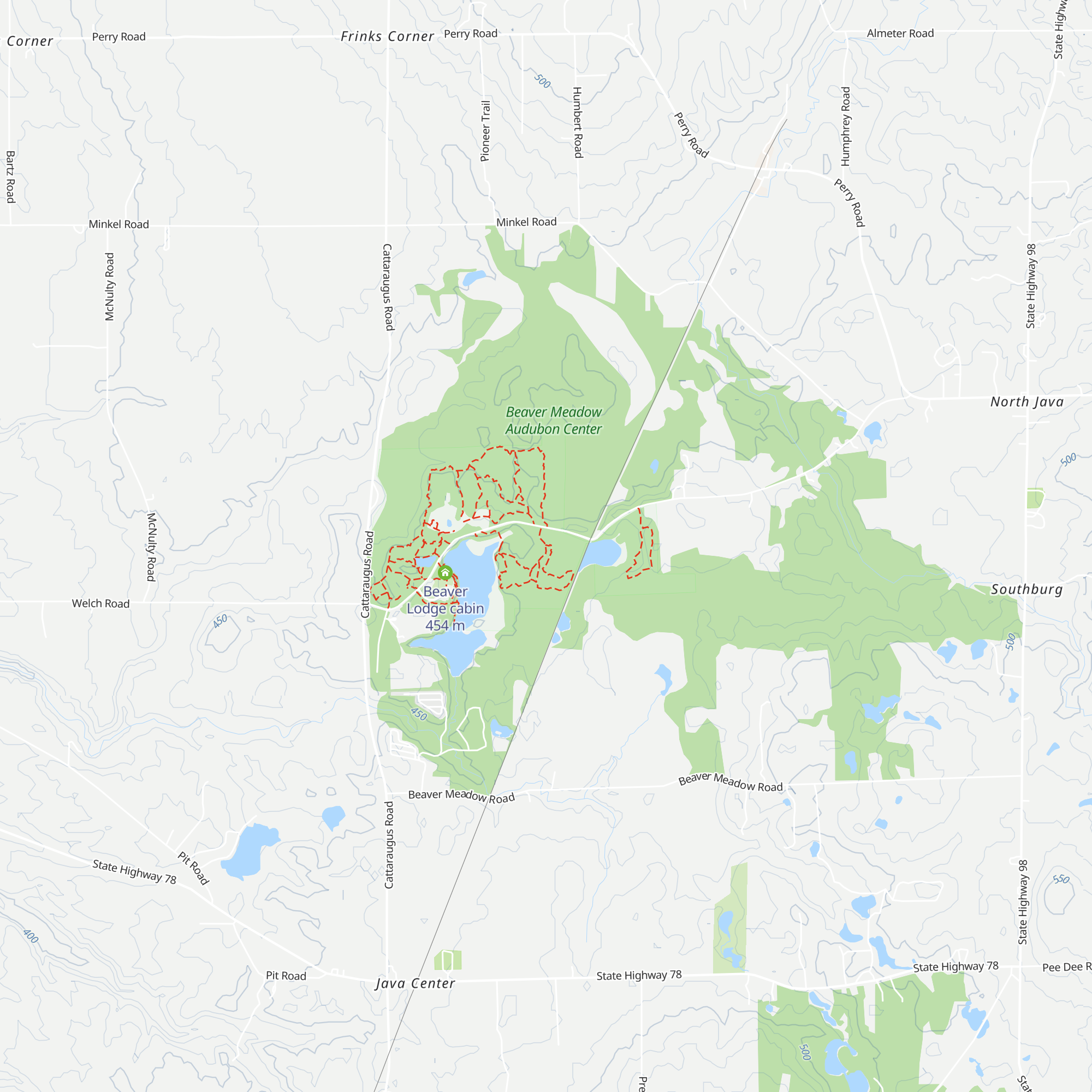 Refuge cabin map