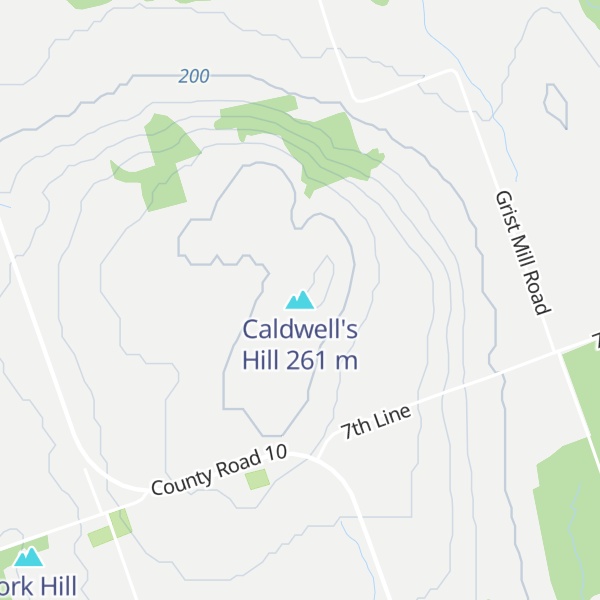 Map of Caldwell's Hill