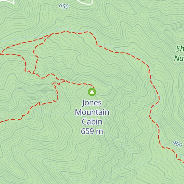 Map of Jones Mountain Cabin