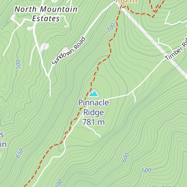 Map of Pinnacle Ridge