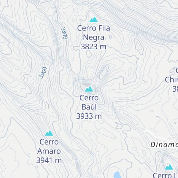 Map of Cerro Baúl