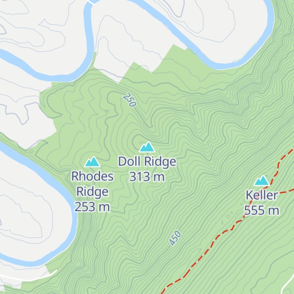 Map of Doll Ridge