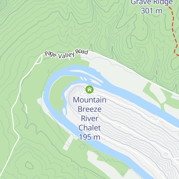 Map of Mountain Breeze River Chalet