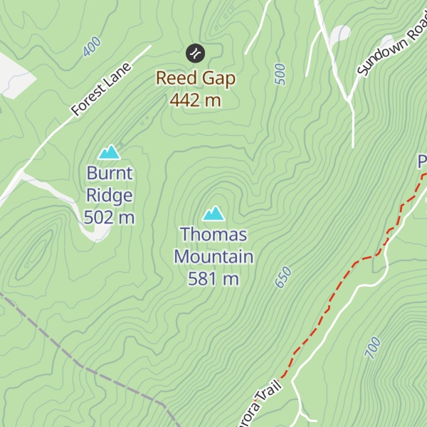 Map of Thomas Mountain