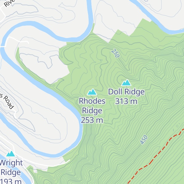 Map of Rhodes Ridge