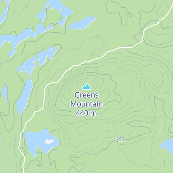 Map of Greens Mountain