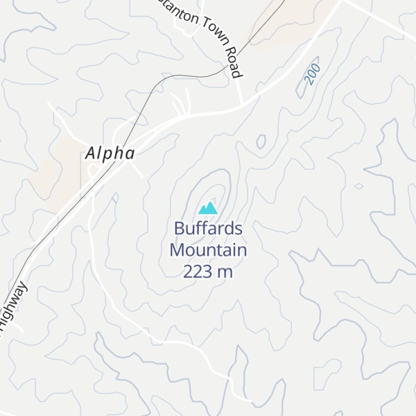 Map of Buffards Mountain