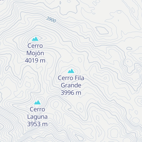 Map of Cerro Fila Grande