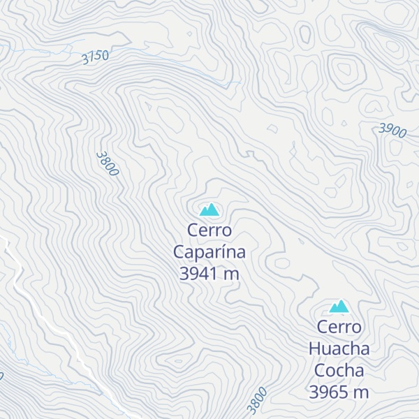 Map of Cerro Caparína