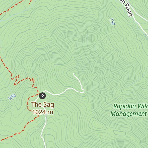 Map of Fork Mountain