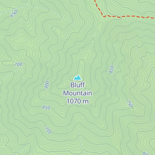 Map of Bluff Mountain