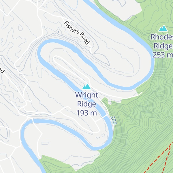 Map of Wright Ridge