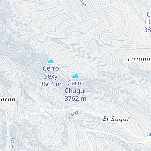 Map of Cerro Chugur