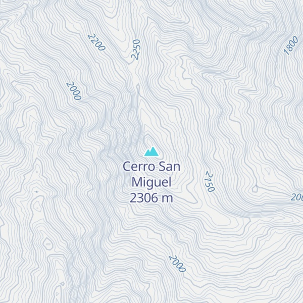 Map of Cerro San Miguel