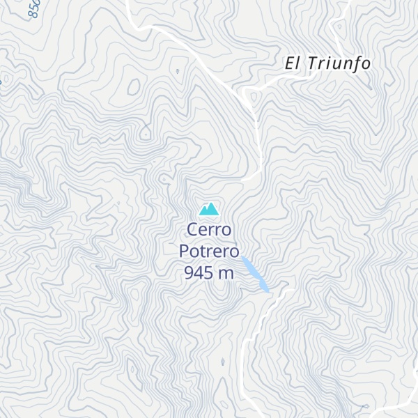 Map of Cerro Potrero